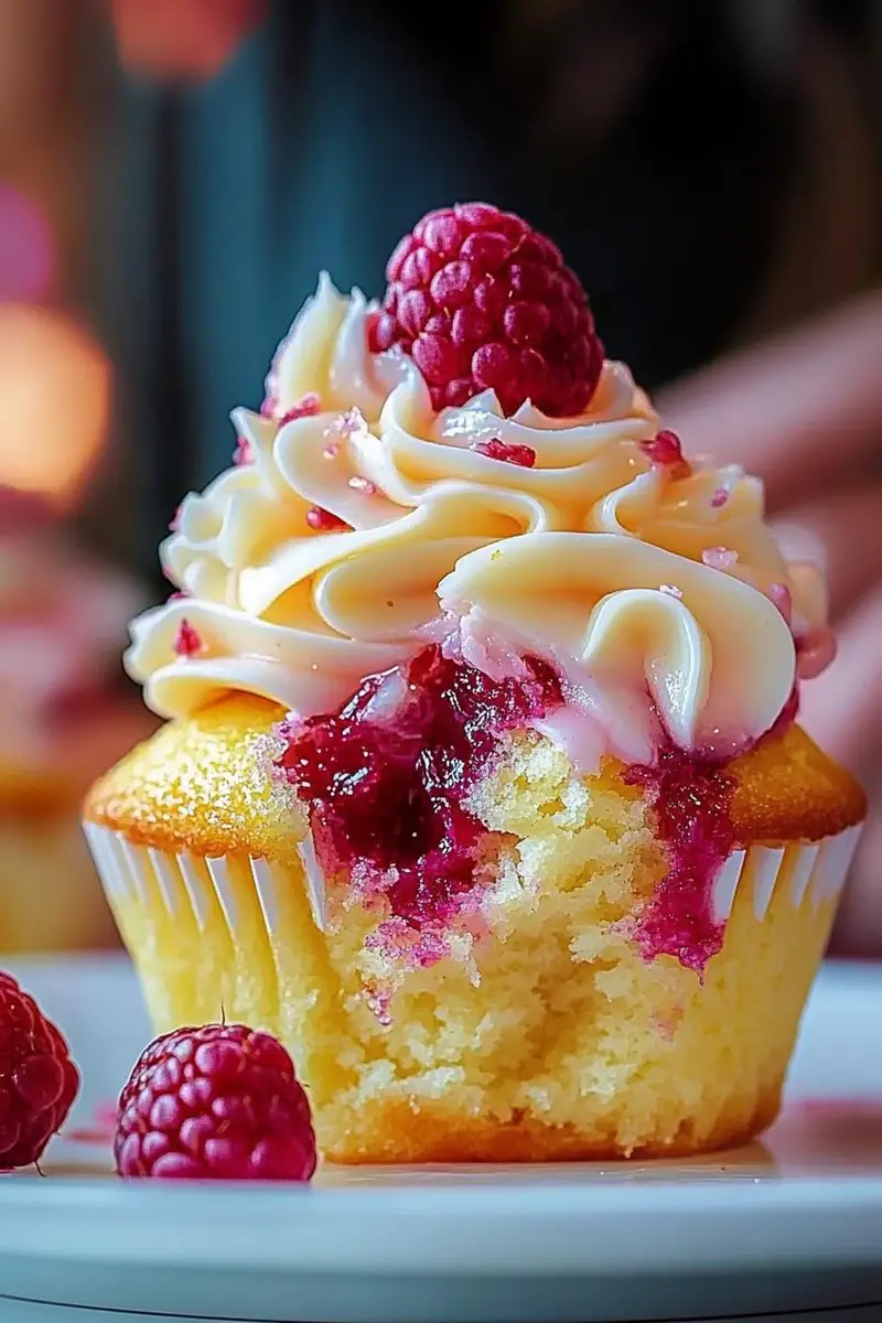 Delightful Raspberry Lemon Heaven Cupcakes