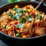Chicken Enchilada Rice Casserole