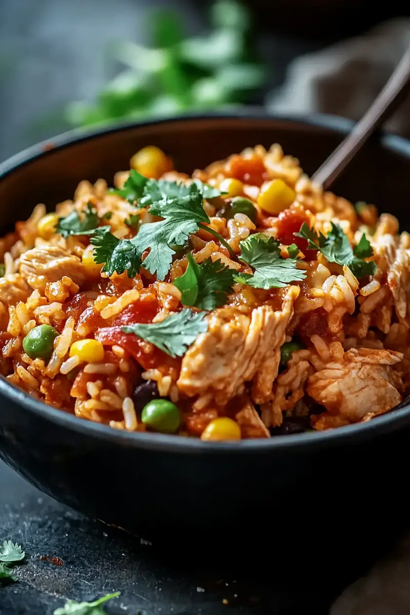 Chicken Enchilada Rice Casserole