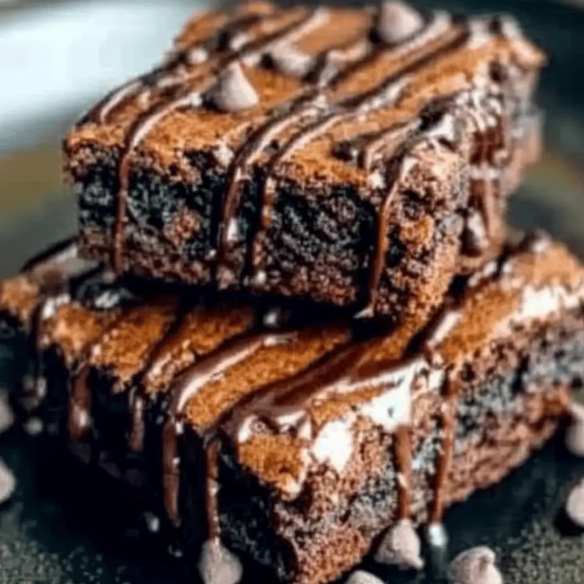 Decadent Spiced Gingerbread Brownies with Velvety Chocolate Drizzle